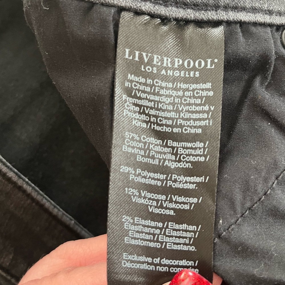 Liverpool Los Angeles Black Designer Skinny Jeans Women’s Size 10 - Picture 12 of 15